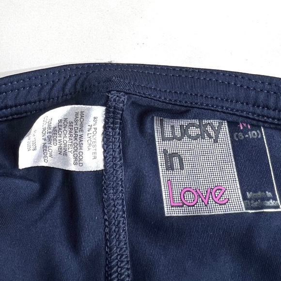 Lucky in Love Skirt Skort M Tennis Dark Blue Ruffle Mini Short Activewear Golf - Picture 7 of 7